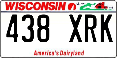 WI license plate 438XRK