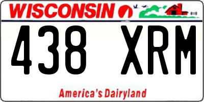 WI license plate 438XRM