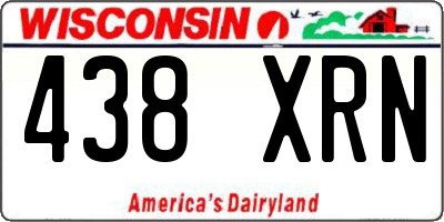WI license plate 438XRN