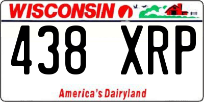WI license plate 438XRP