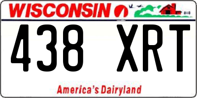 WI license plate 438XRT