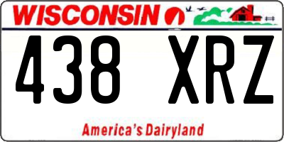 WI license plate 438XRZ