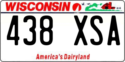WI license plate 438XSA