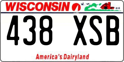 WI license plate 438XSB