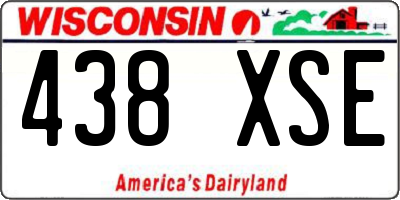 WI license plate 438XSE
