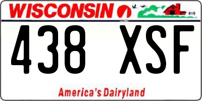 WI license plate 438XSF