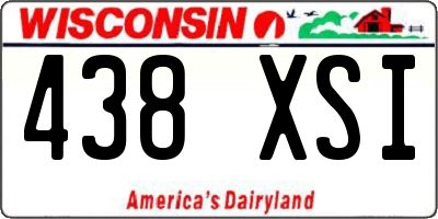WI license plate 438XSI