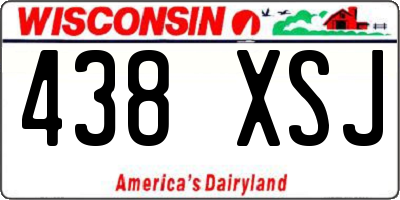 WI license plate 438XSJ