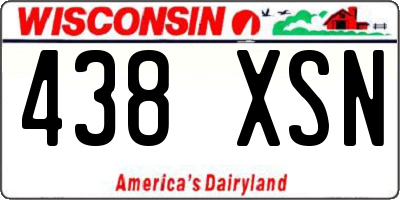 WI license plate 438XSN