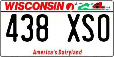 WI license plate 438XSO