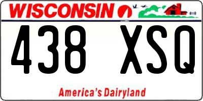 WI license plate 438XSQ