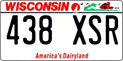 WI license plate 438XSR