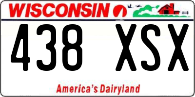 WI license plate 438XSX