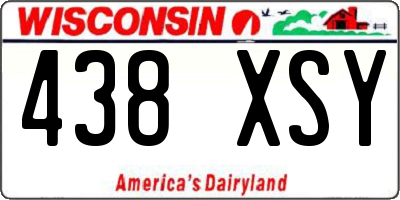 WI license plate 438XSY