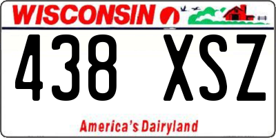 WI license plate 438XSZ