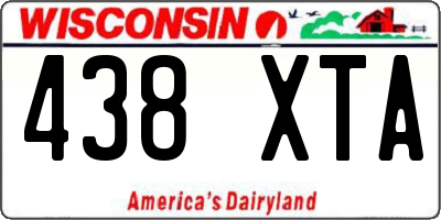 WI license plate 438XTA