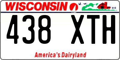 WI license plate 438XTH