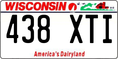 WI license plate 438XTI