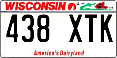 WI license plate 438XTK