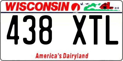 WI license plate 438XTL