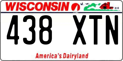 WI license plate 438XTN