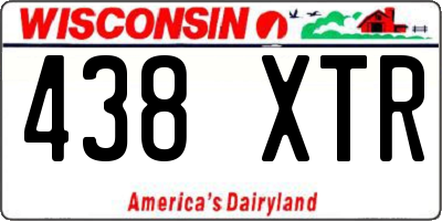 WI license plate 438XTR