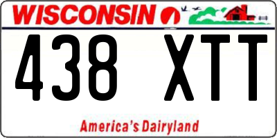 WI license plate 438XTT