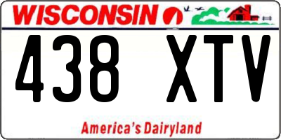 WI license plate 438XTV