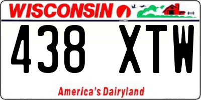 WI license plate 438XTW
