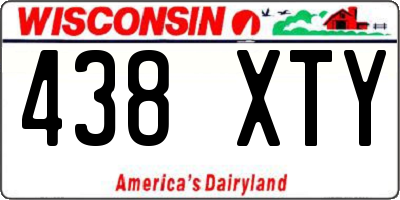 WI license plate 438XTY