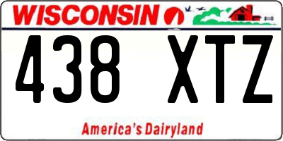 WI license plate 438XTZ