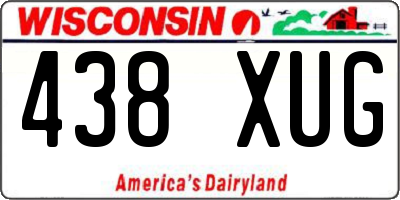 WI license plate 438XUG