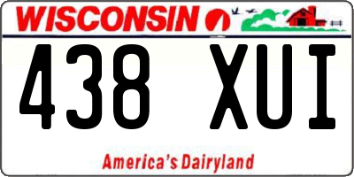 WI license plate 438XUI