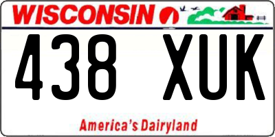 WI license plate 438XUK