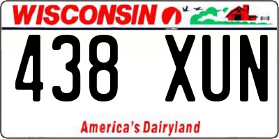 WI license plate 438XUN