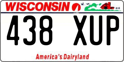 WI license plate 438XUP