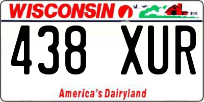 WI license plate 438XUR