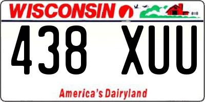 WI license plate 438XUU