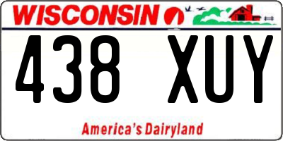 WI license plate 438XUY