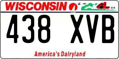 WI license plate 438XVB