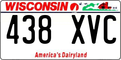 WI license plate 438XVC