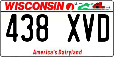 WI license plate 438XVD