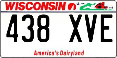 WI license plate 438XVE