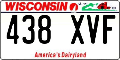 WI license plate 438XVF