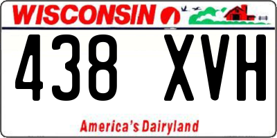 WI license plate 438XVH