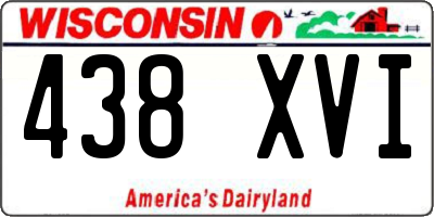 WI license plate 438XVI