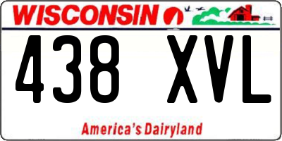 WI license plate 438XVL