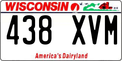 WI license plate 438XVM