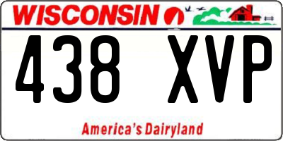 WI license plate 438XVP