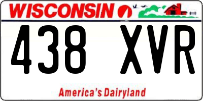 WI license plate 438XVR